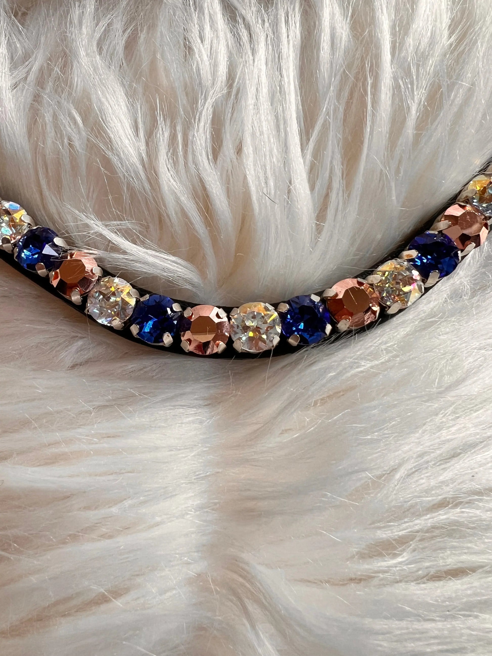 Stirnriemen Blue Roségold CR-Harmonyequestrian