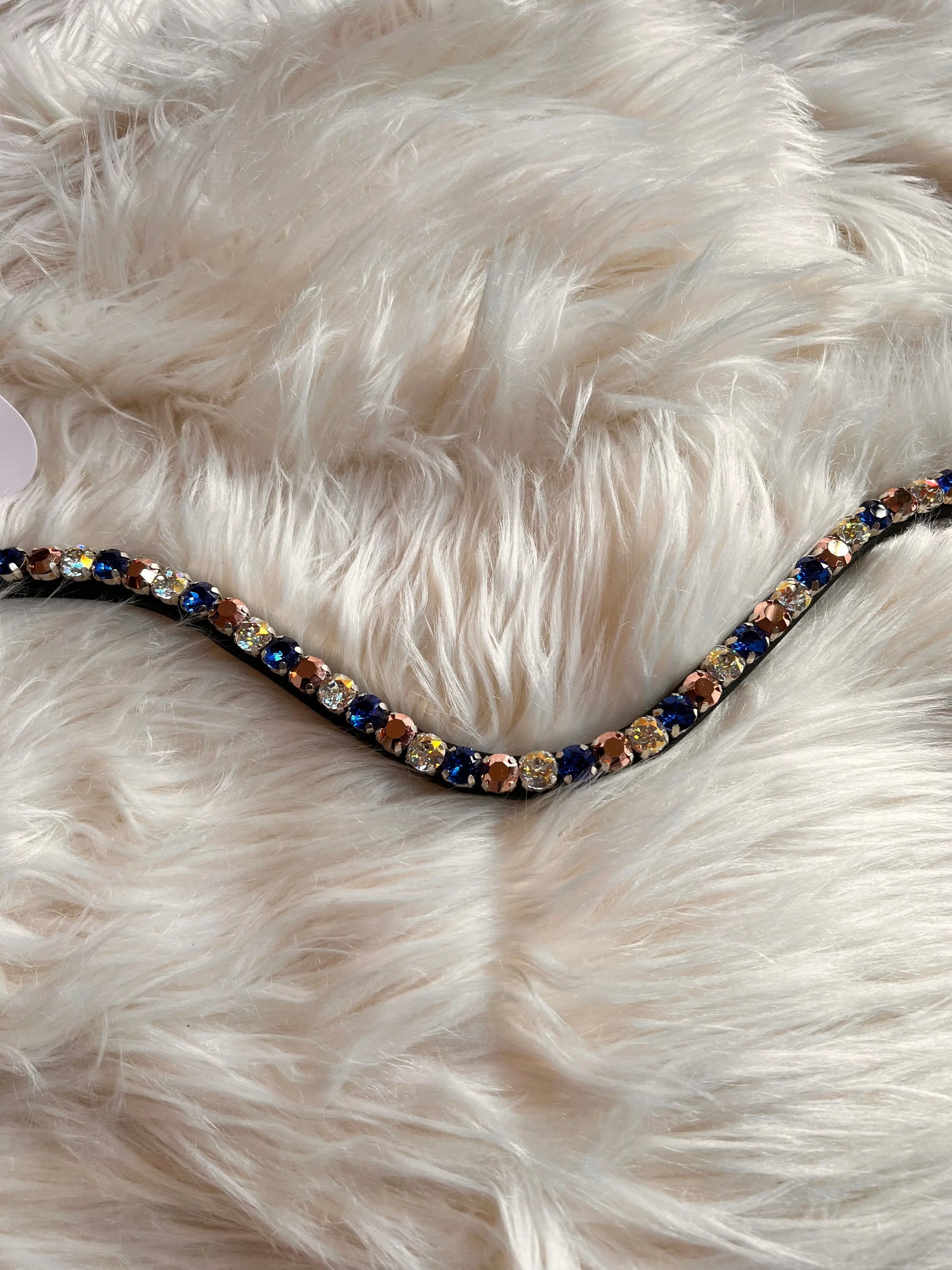 Stirnriemen Blue Roségold CR-Harmonyequestrian