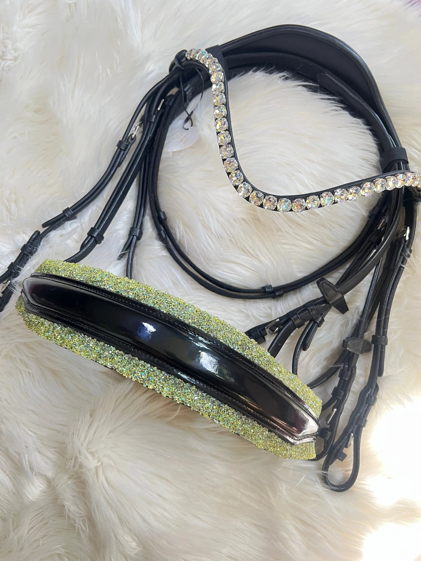 Lime Crystal Deluxe Trense mit oder ohne Sperrriemen CR-Harmonyequestrian