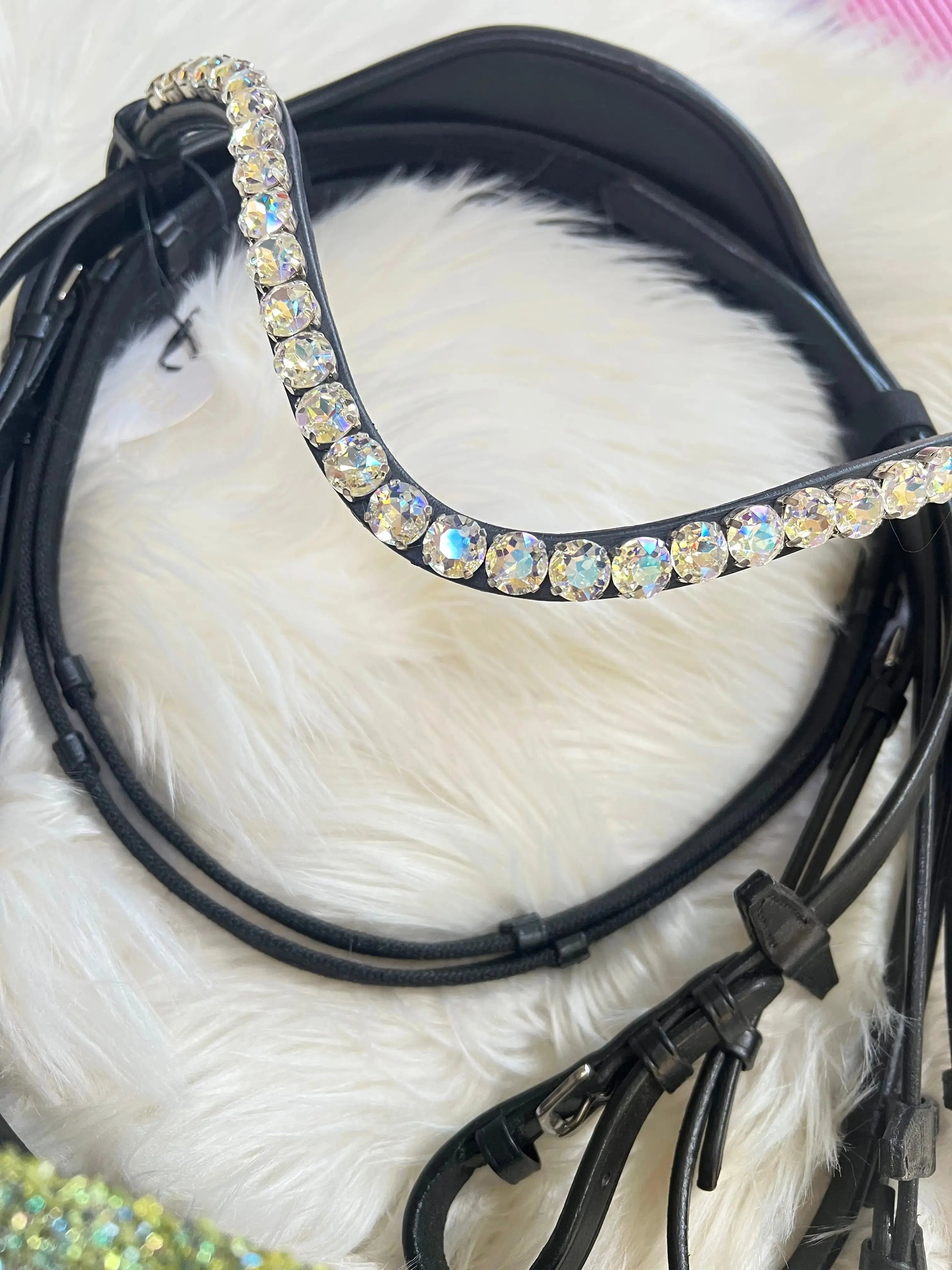 Lime Crystal Deluxe Trense mit oder ohne Sperrriemen CR-Harmonyequestrian