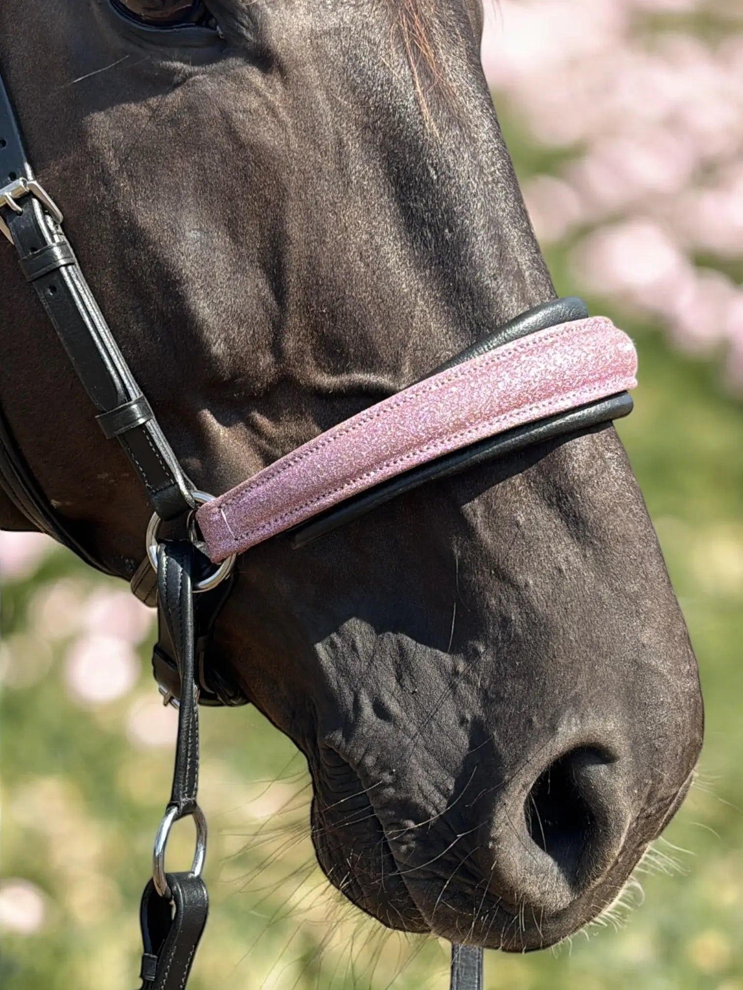 Glitzer Trense Rosa - gebisslos CR-Harmonyequestrian