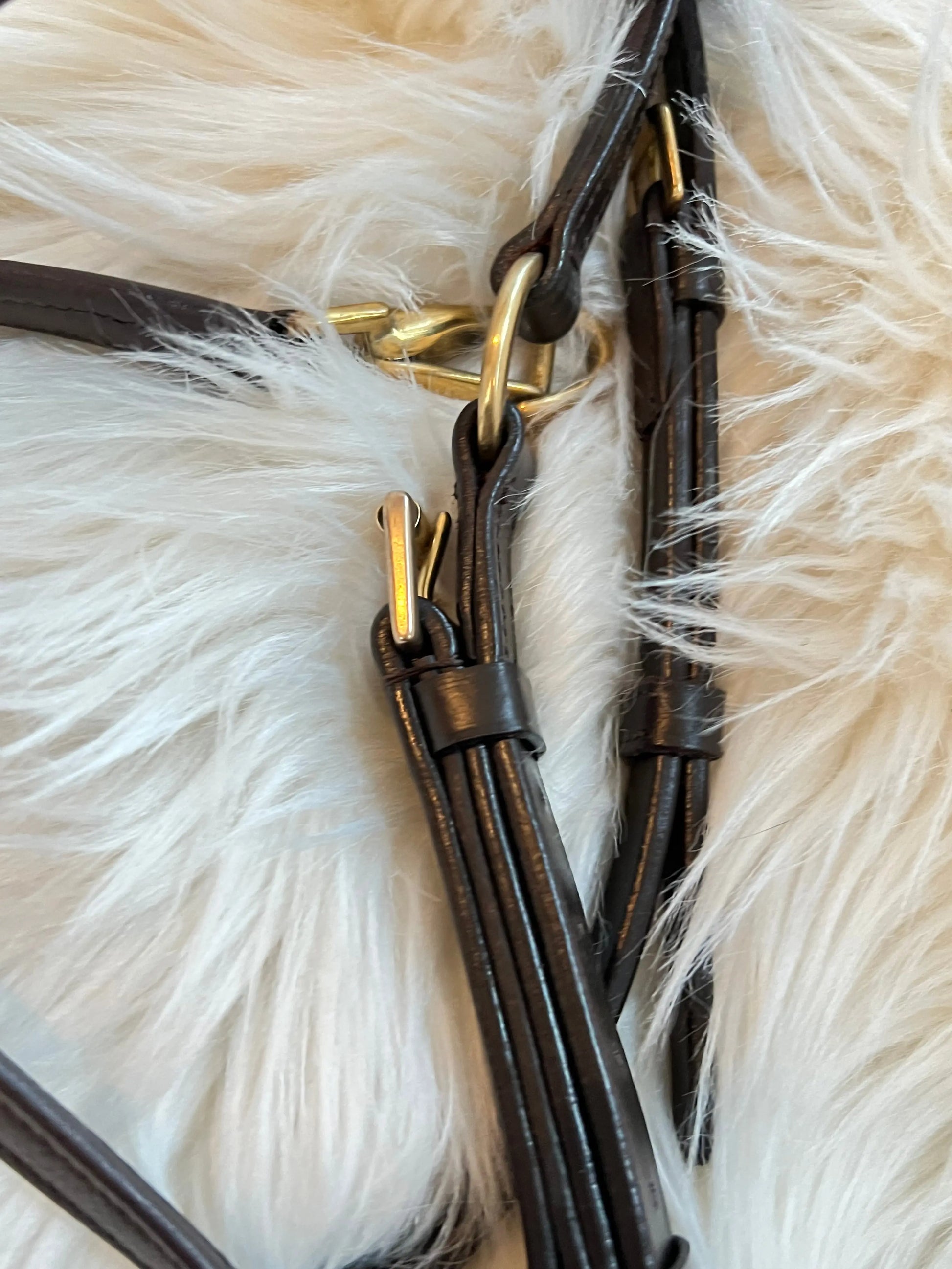 Limited Edition - Glitzerleder braune gebisslose Trense CR-Harmonyequestrian