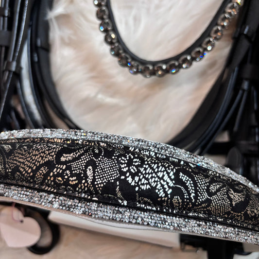 Kandarenzaum „Silver Lace“ – 4 Reihen Crystal Rocks