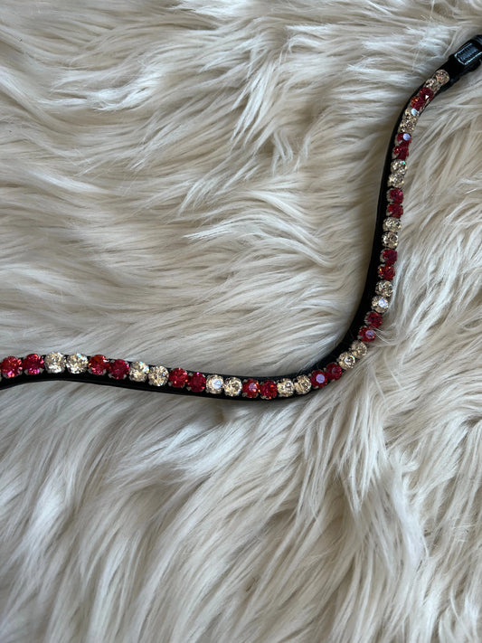 Stirnriemen Slim Scarlet Spark CR-Harmonyequestrian