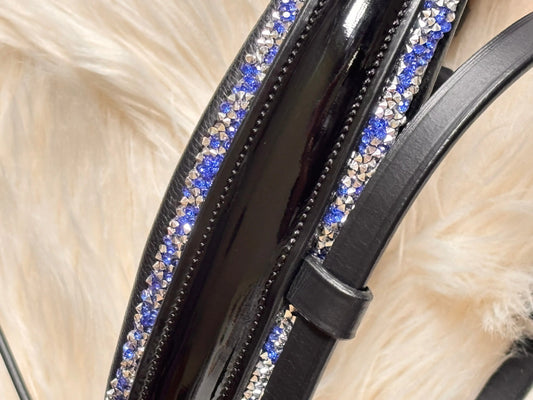 Nasenriemen Crystal Rocks Silver Sapphire CR-Harmonyequestrian