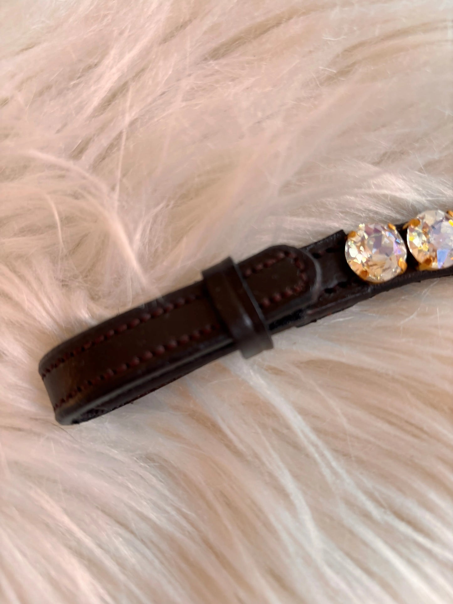 Brauner Stirnriemen Big Light - CR-Harmonyequestrian Stirnriemen