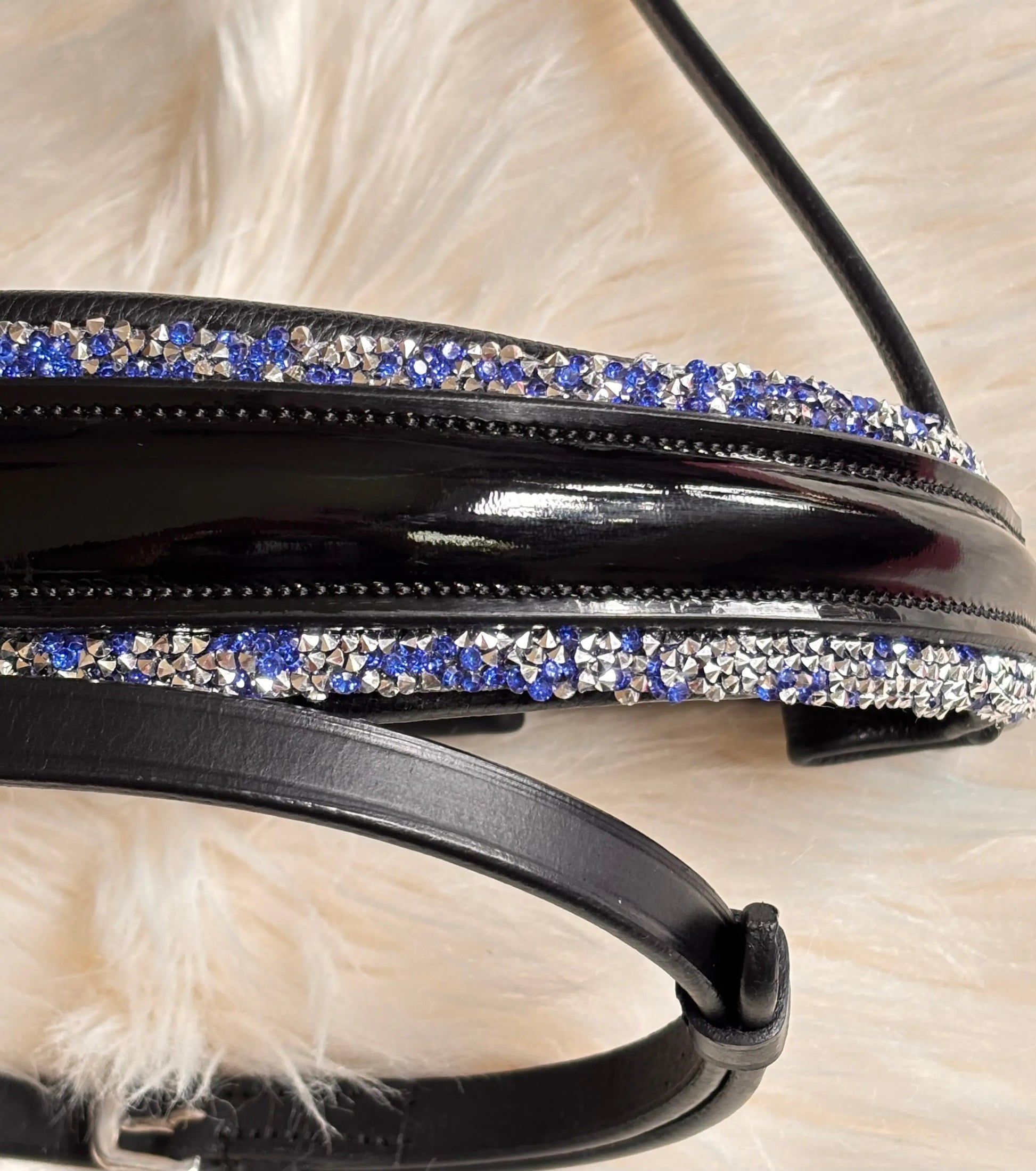 Nasenriemen Crystal Rocks Silver Sapphire CR-Harmonyequestrian