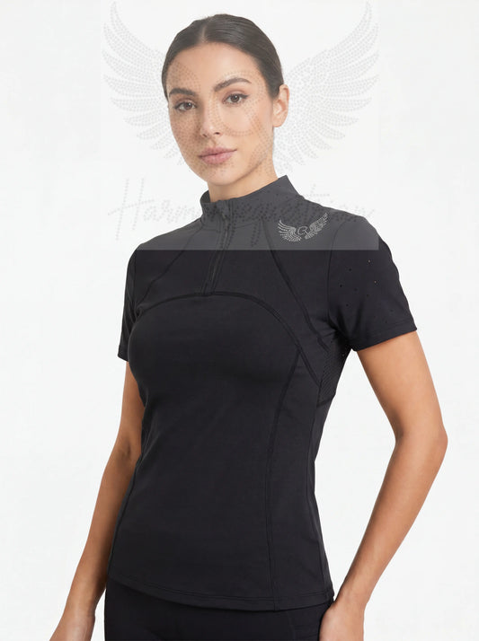 CR Harmonyequestrian Trainingsshirt – Black Crystal Edition