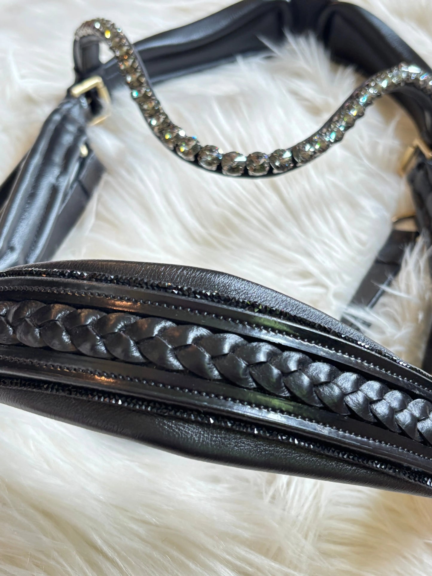 Midnight Supreme – Lack Gold Edition Braun & Schwarz - CR-Harmonyequestrian Multibridle Trense gebisslos und mit Gebiss kombinierbar