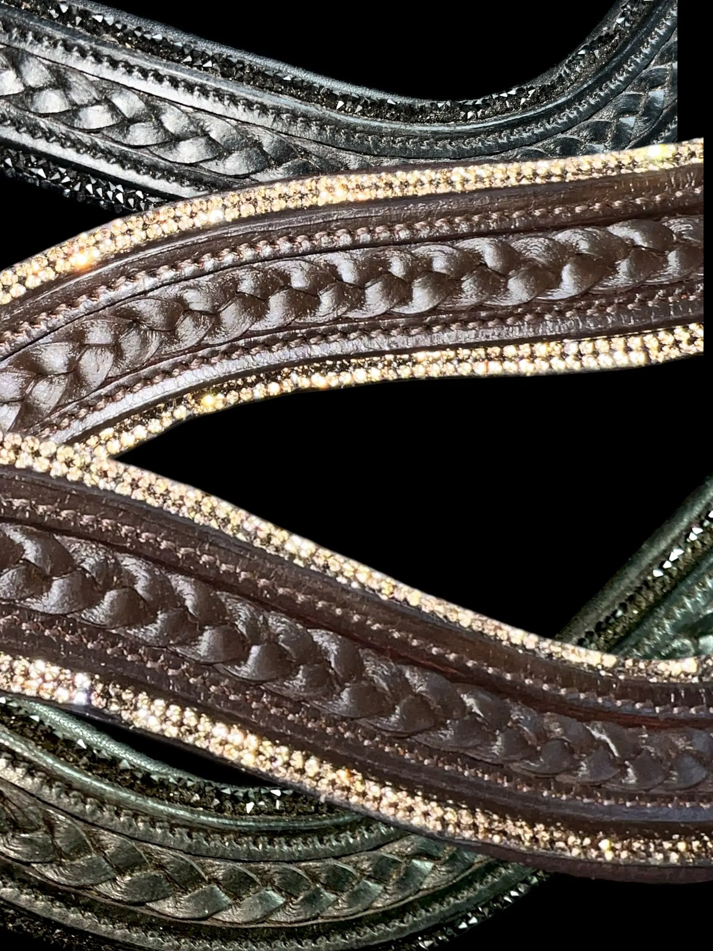 Geflochtene Stirnriemen - CR-Harmonyequestrian Stirnriemen 55.00 Schwarz