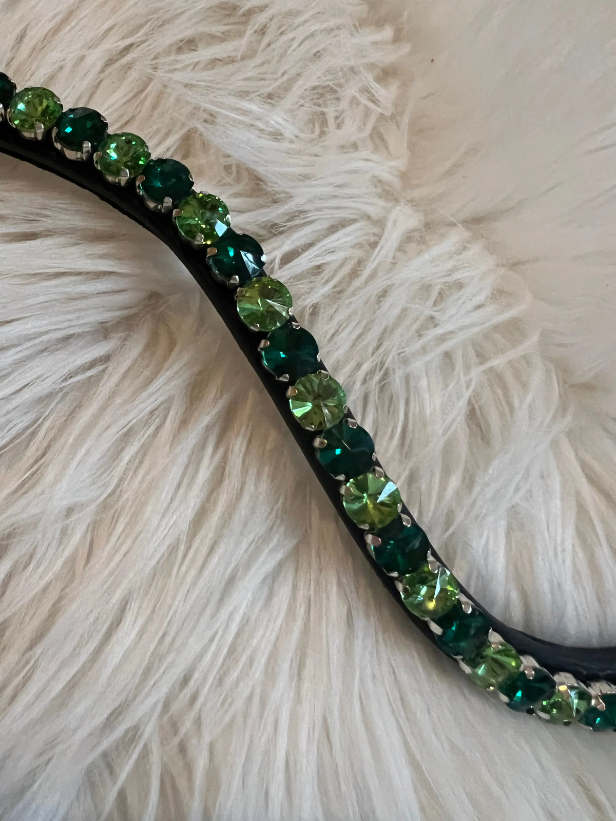 Emerald Dream Stirnriemen 10mm Smaragdgrün Gesamtansicht