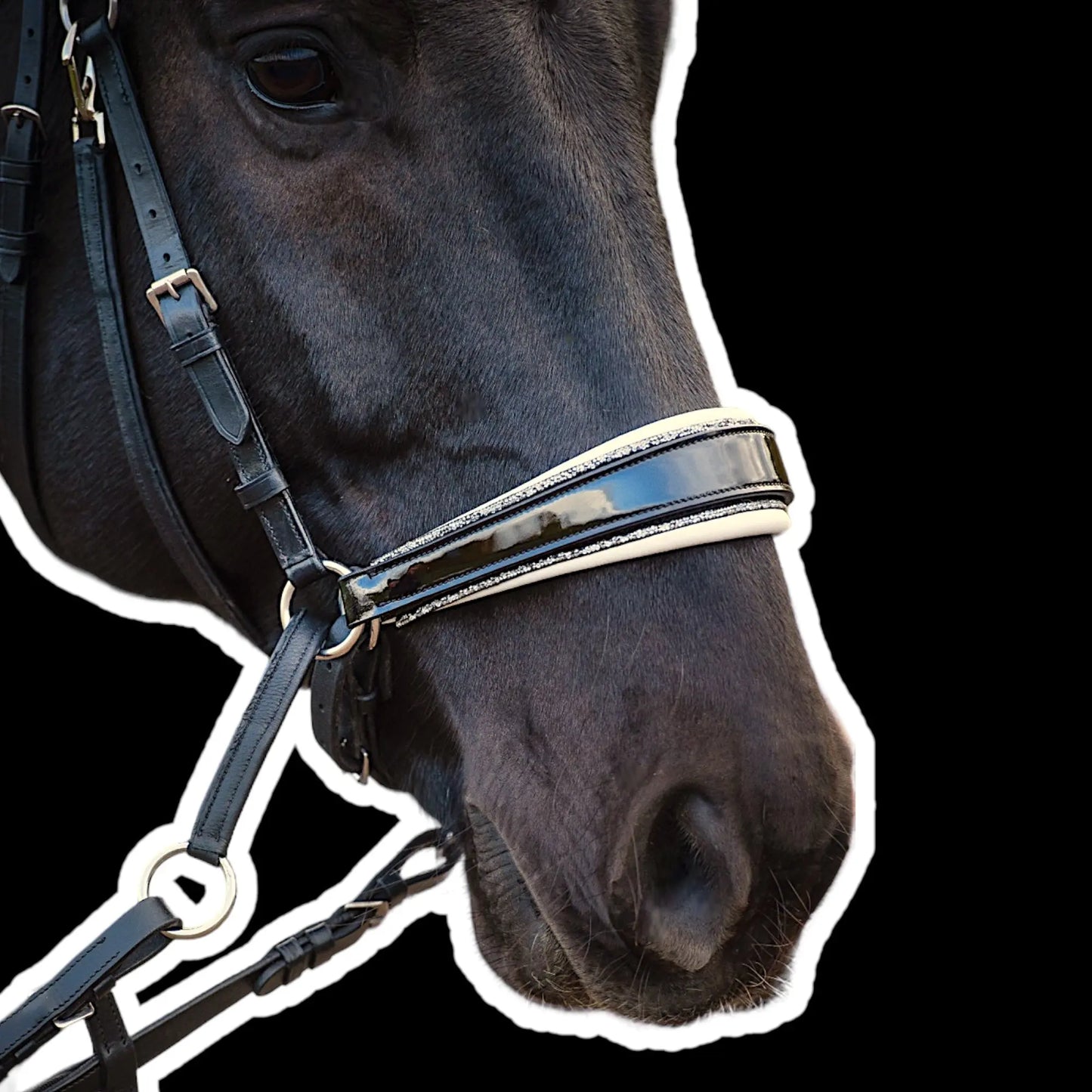 gebisslose Trense in Lack Luxury HB Bridle CR-Harmonyequestrian