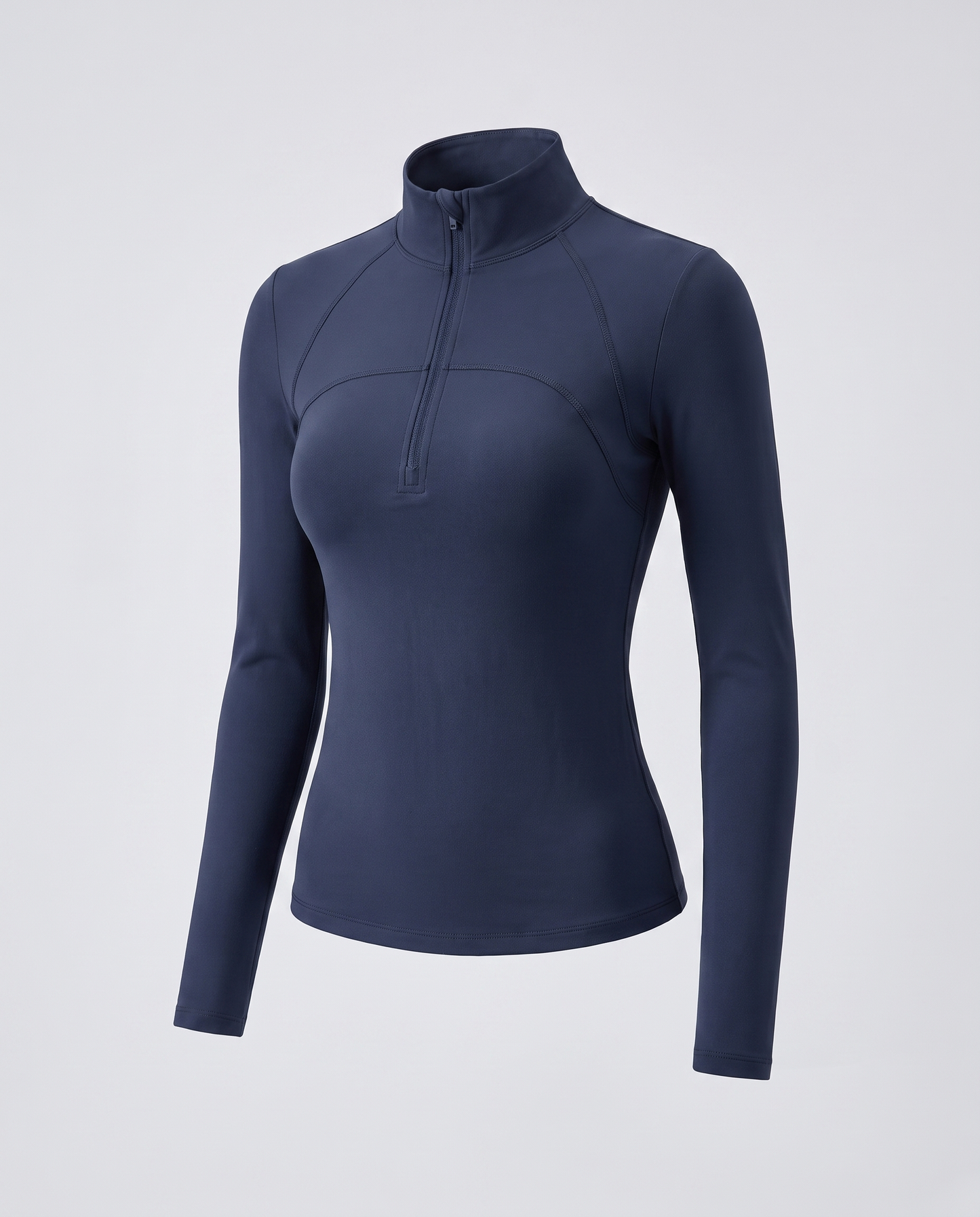 Stehkragen mit kurzem Zip und Daumenschlaufen am Funktionsshirt Crystal Wings