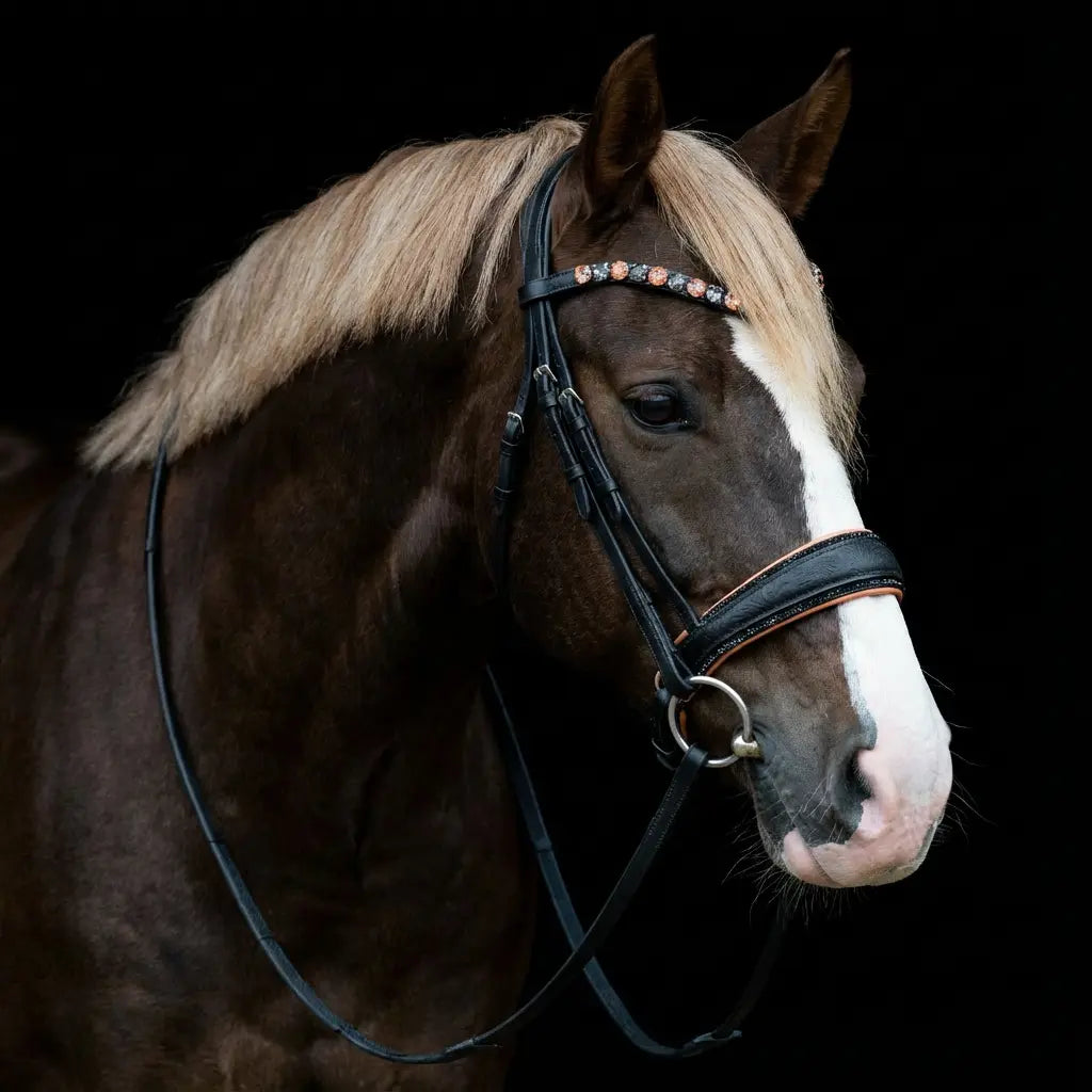 Trense Flower Peach CR-Harmonyequestrian