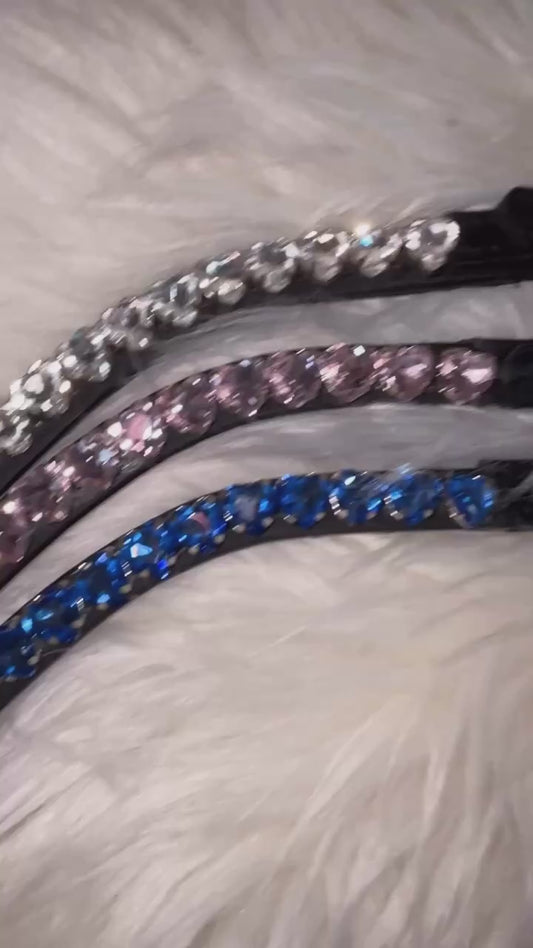 Stirnriemen mit Herz-Crystals – Pony bis X-Full
