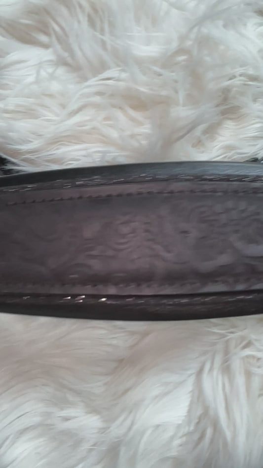 Kandare „Black Bloom“ – rundgenäht & elegant mit Blumenmuster