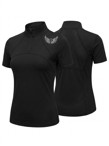 CR Harmonyequestrian Trainingsshirt – Black Crystal Edition