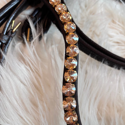 Brown Lacquer Champagne – Rundgenäht, Soft-Genick, Einzelstück (vergünstigt) CR-Harmonyequestrian