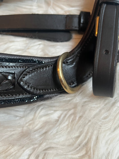 Midnight Supreme braun mit Crystal Rocks schwarz mit goldenen Beschlägen