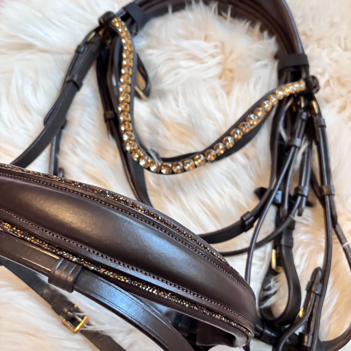 Brown Champagne Edition – Trense mit warmen Gold-Highlights