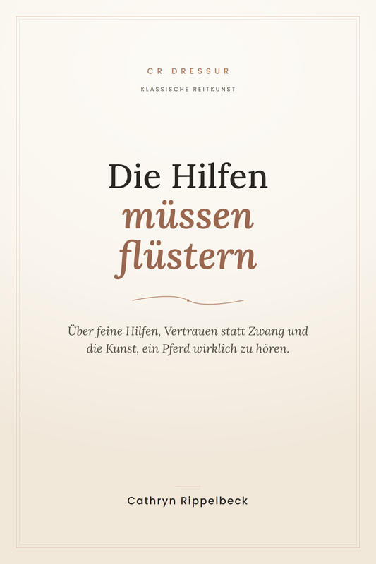 Die Hilfen müssen flüstern eBook Cover – Cathryn Rippelbeck