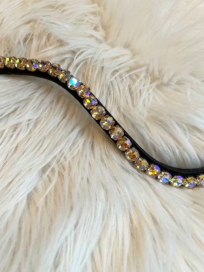 Braun Golden Aurora Stirnriemen CR-Harmonyequestrian