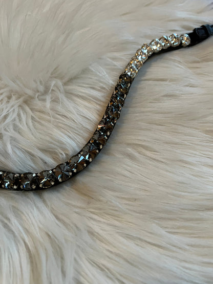 Smoky Crystal Stirnriemen – 12 mm Crystals CR-Harmonyequestrian