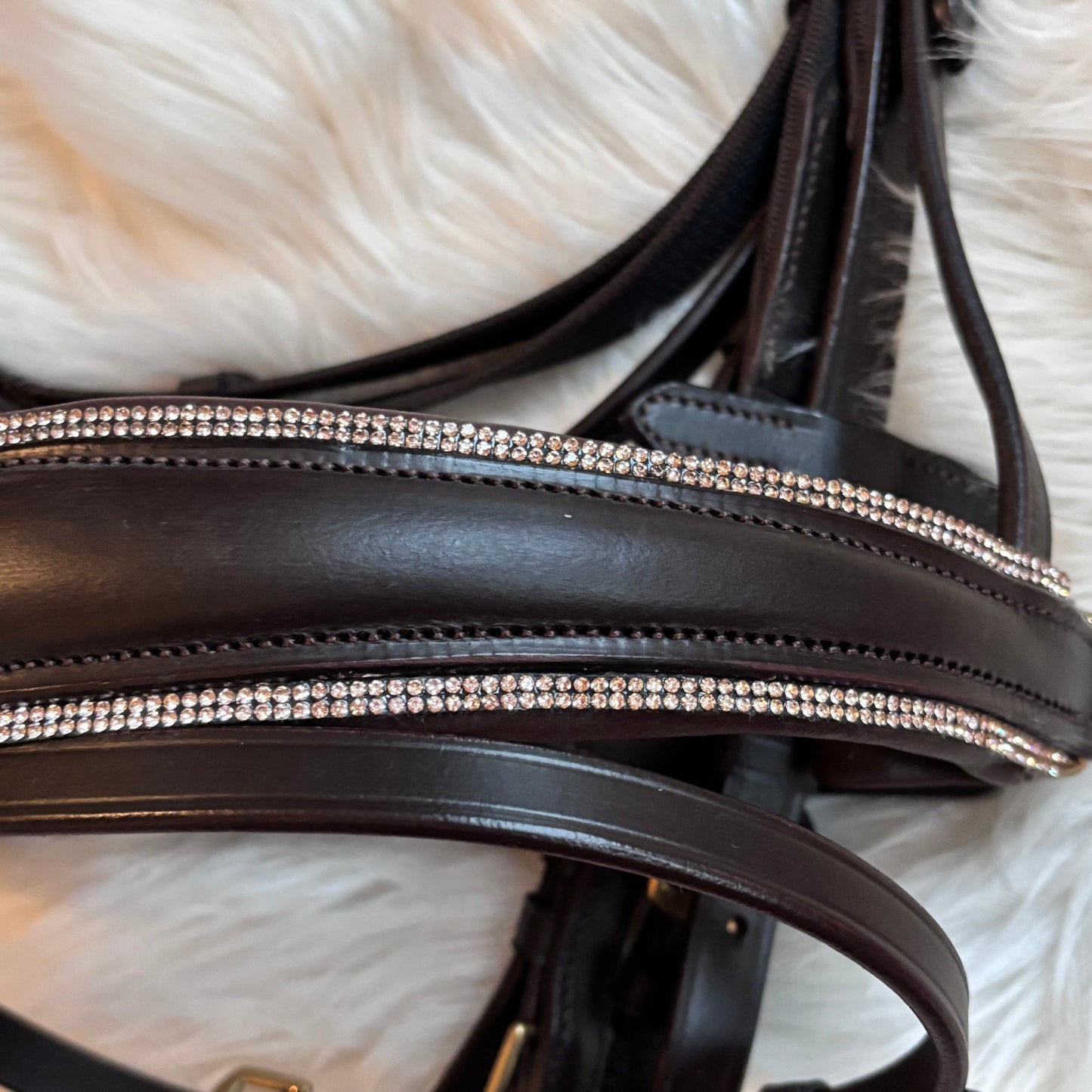 Brown Crystal Gold Full CR-Harmonyequestrian