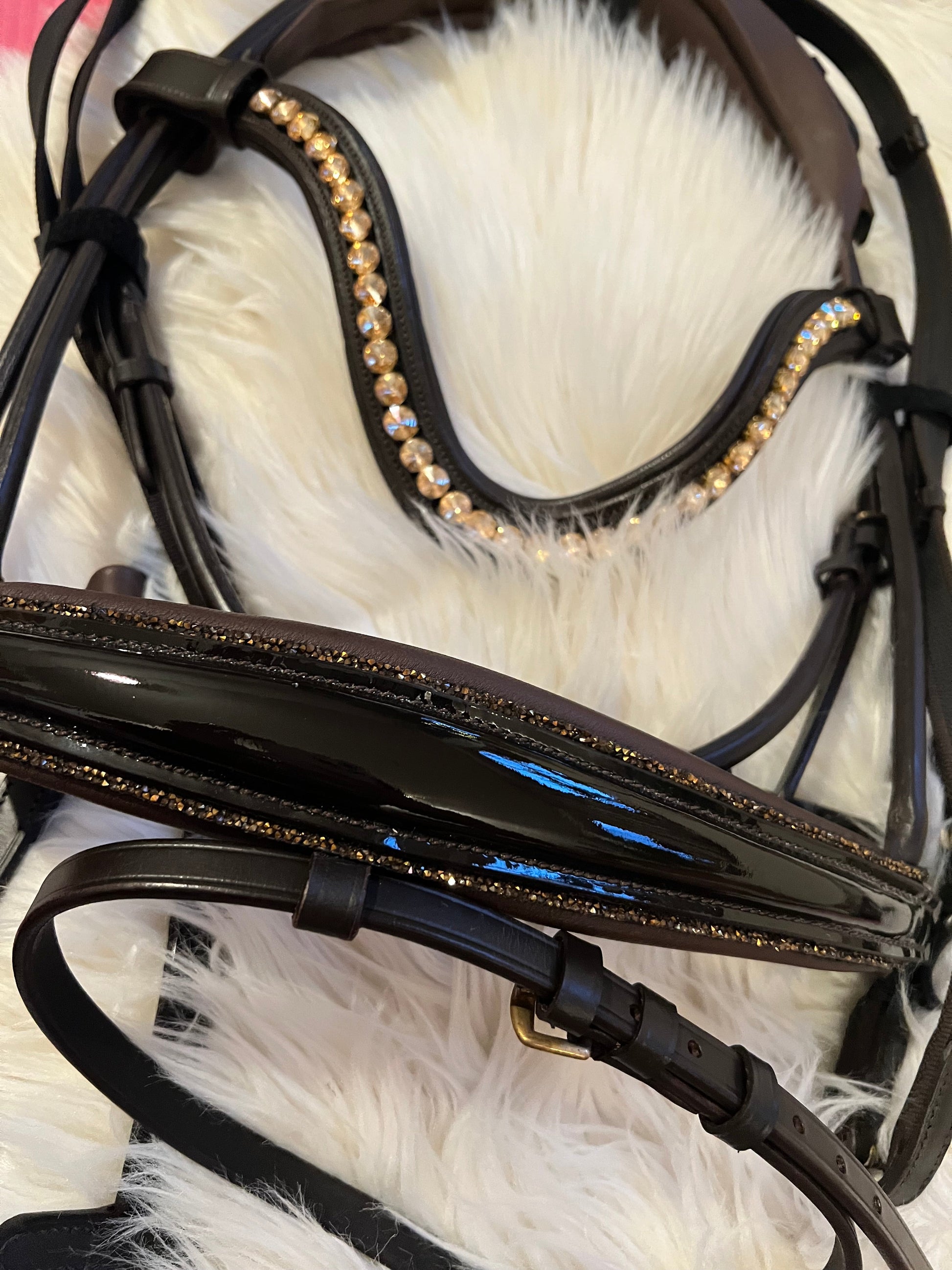 Braune Lack-Trense Full – reduziert CR-Harmonyequestrian