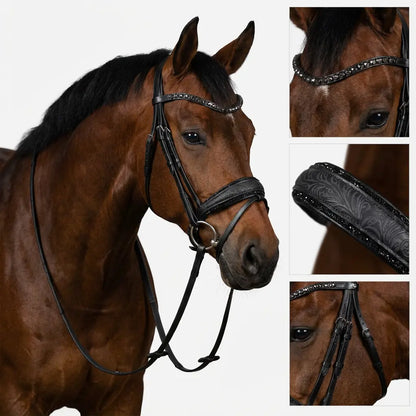 Black Flower Trense CR-Harmonyequestrian