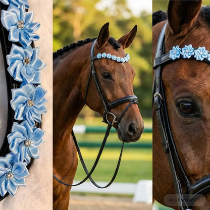 Blütenzauber Bandeau frontal avec détail en cristal, gros plan