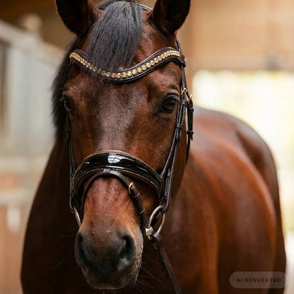 Braune Lack-Trense Full – reduziert CR-Harmonyequestrian