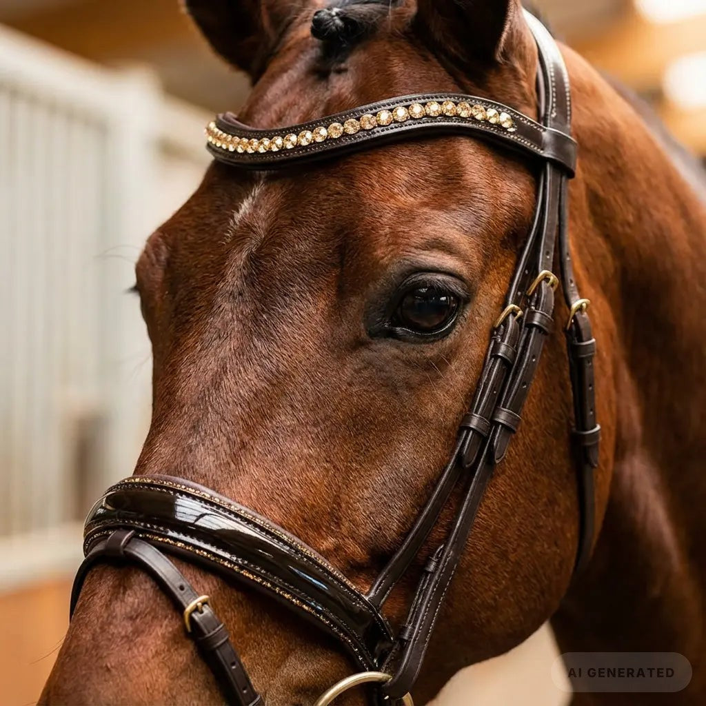 Braune Lack-Trense Full – reduziert CR-Harmonyequestrian