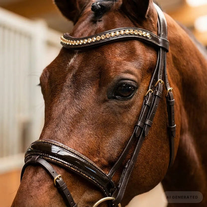 Braune Lack-Trense Full – reduziert CR-Harmonyequestrian