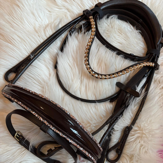 Brown Lacquer Champagne – Rundgenäht, Soft-Genick, Einzelstück (vergünstigt) CR-Harmonyequestrian