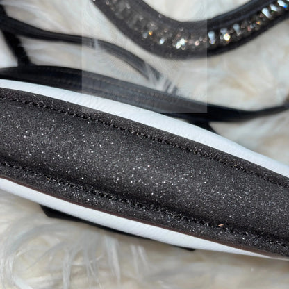 CR Harmony Bridle - Glitzer Edition Schwarz - gebisslose Trense für Pferde - Ansicht 3