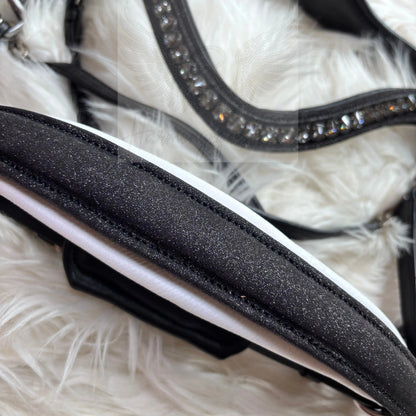 CR Harmony Bridle - Glitzer Edition Schwarz - gebisslose Trense für Pferde - Ansicht 4