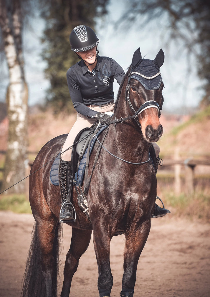 gebisslos reiten lacktrense lammfell teddypad