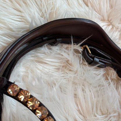 Brown Crystal Gold Full CR-Harmonyequestrian