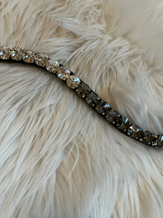 Smoky Crystal Stirnriemen – 12 mm Crystals CR-Harmonyequestrian