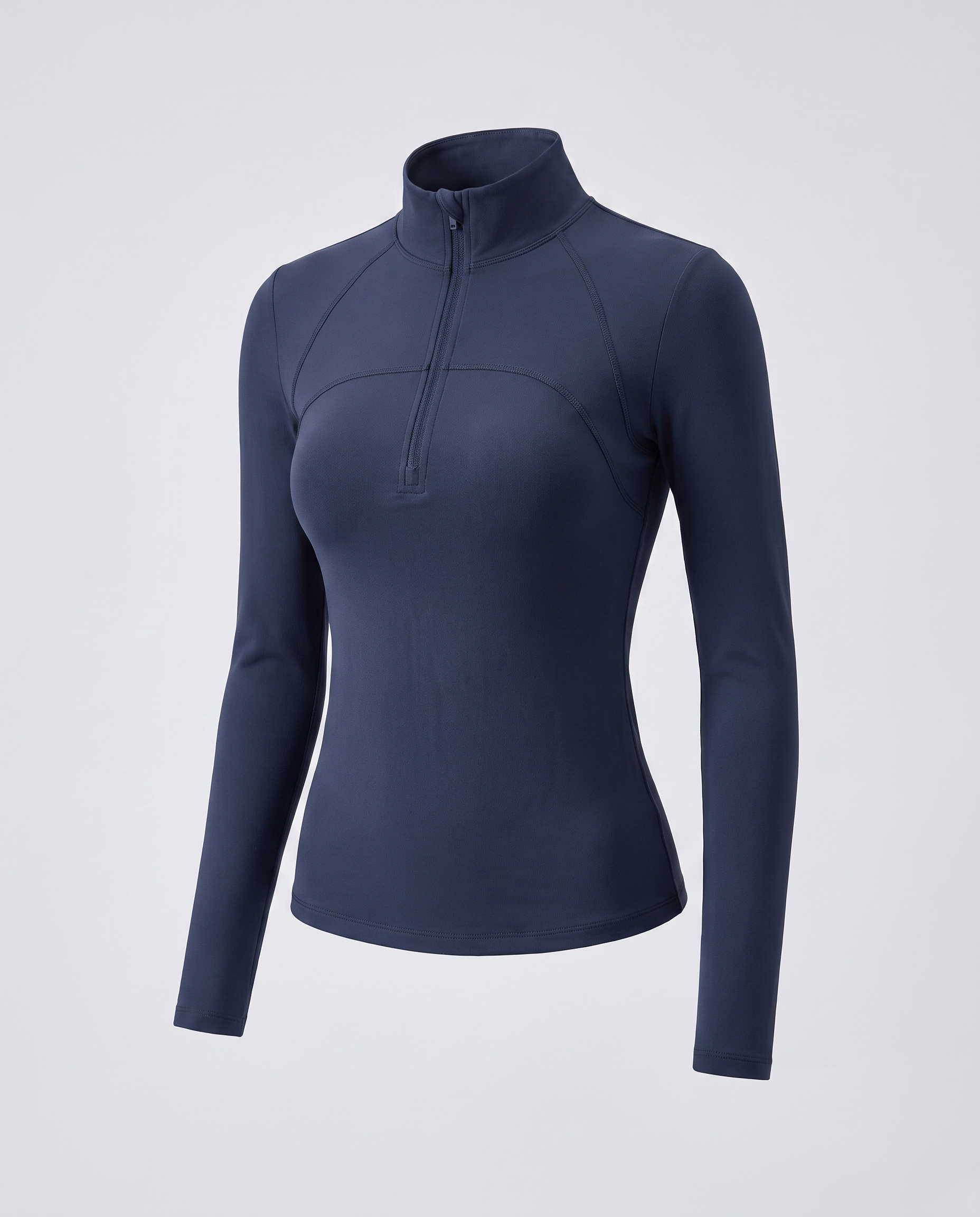 Stehkragen mit kurzem Zip und Daumenschlaufen am Funktionsshirt Crystal Wings