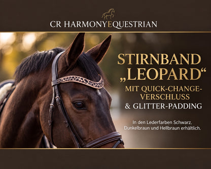Leo Leopard Stirnriemen am Pferd