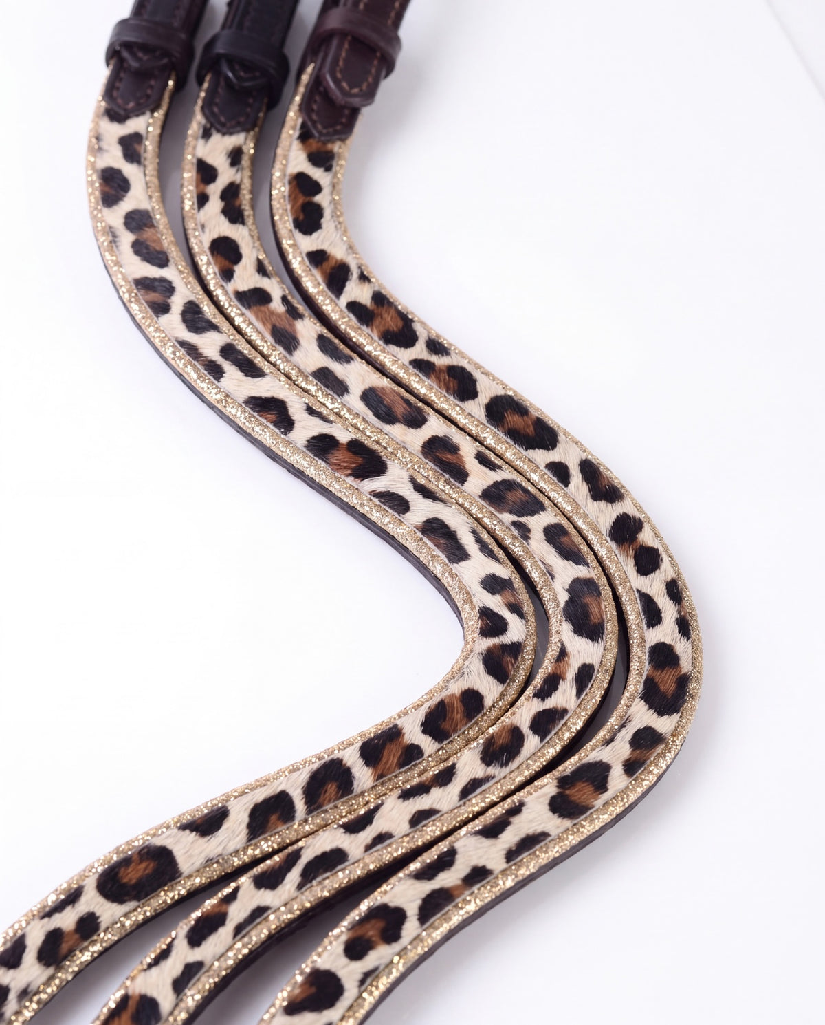 Leo Leopard Stirnriemen geschwungen mit Glitzerrand