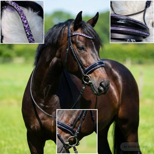 Kristall-Trense "Purple Elegance" - CR-Harmonyequestrian