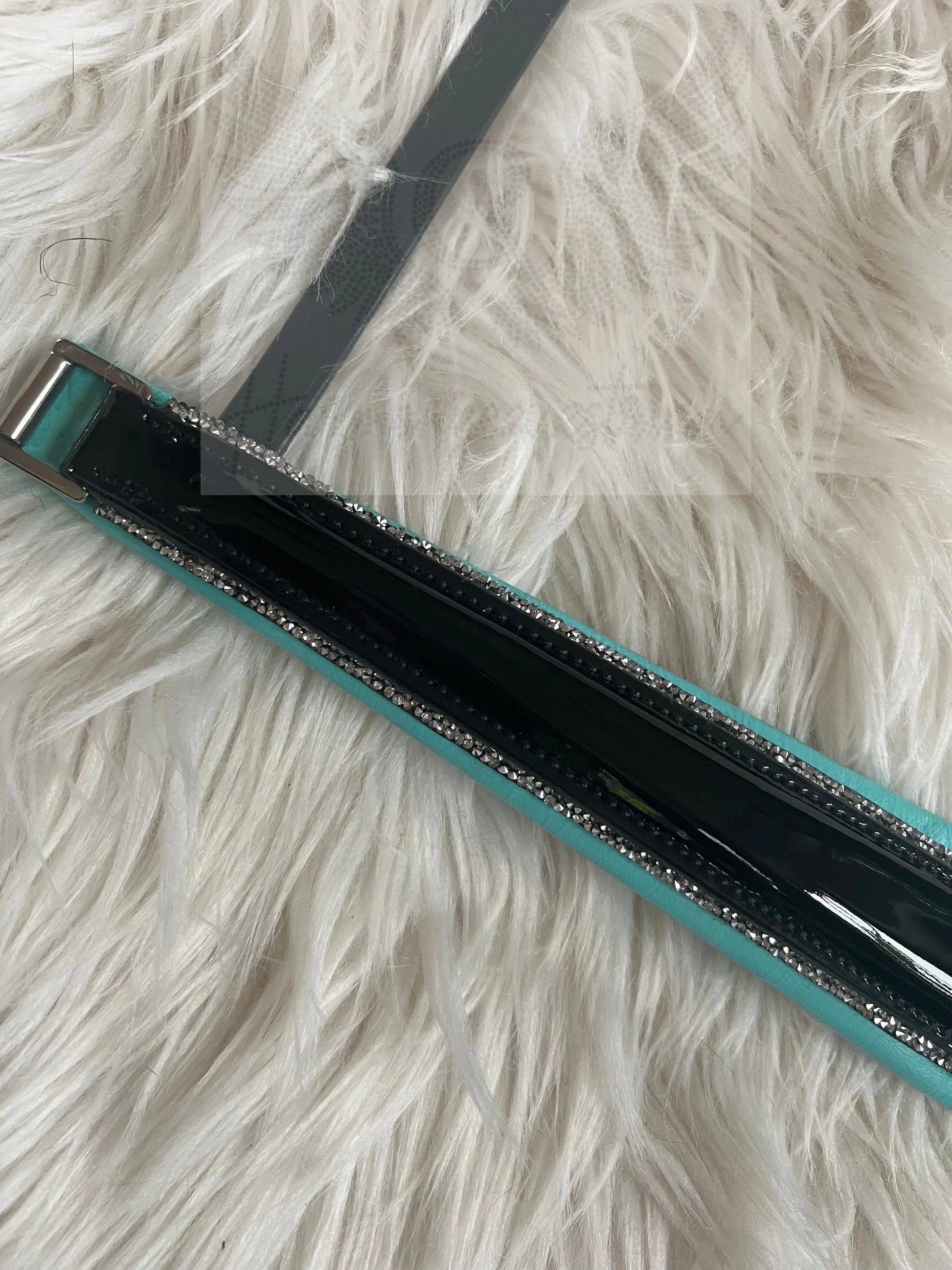 Nasenriemen Blau und Mint Xfull mit abnehmbarem Sperrriemen - Nasenriemen für anatomische Trensen - Ansicht 6