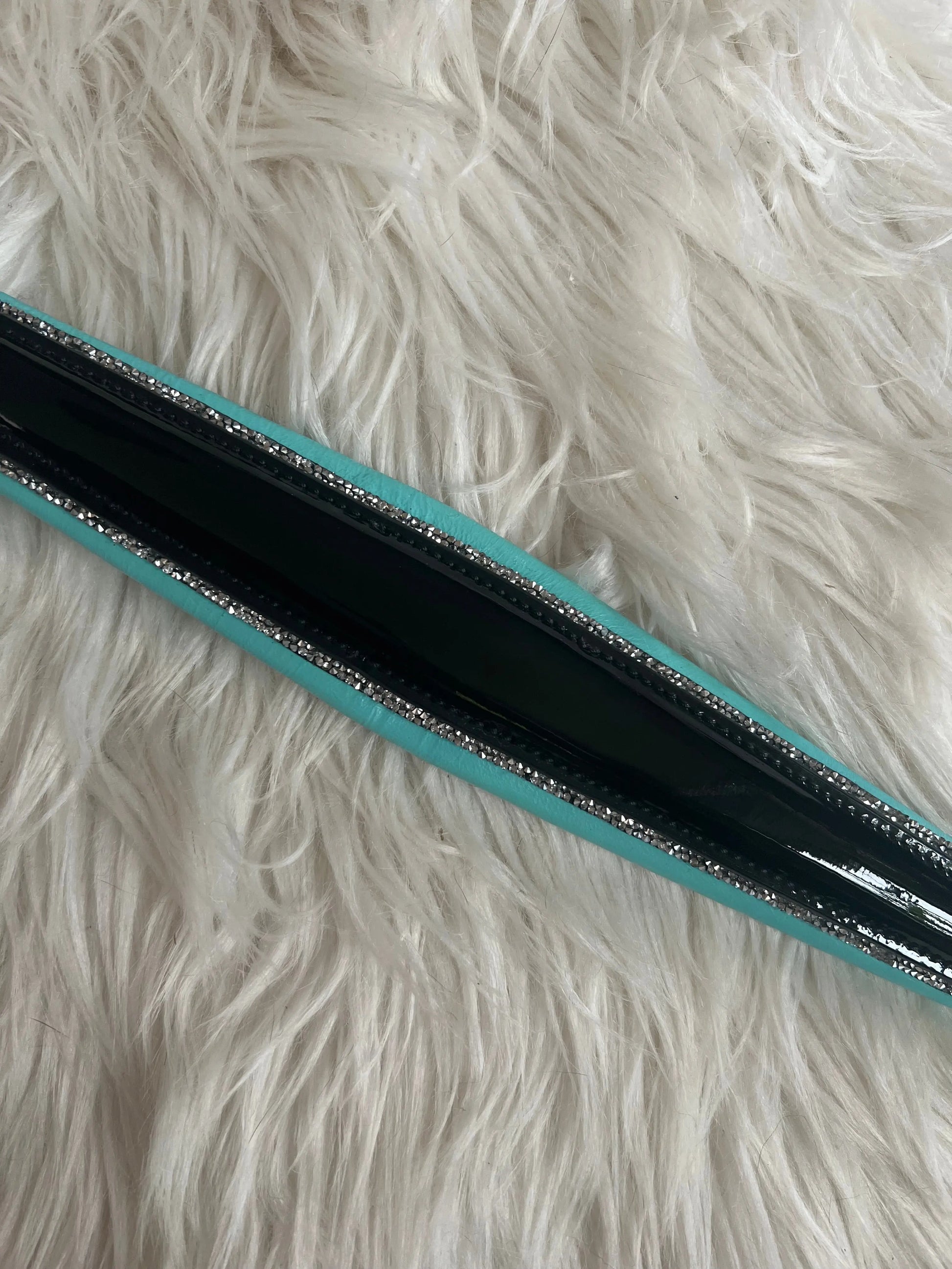 Nasenriemen Blau und Mint Xfull mit abnehmbarem Sperrriemen - Nasenriemen für anatomische Trensen - Ansicht 7