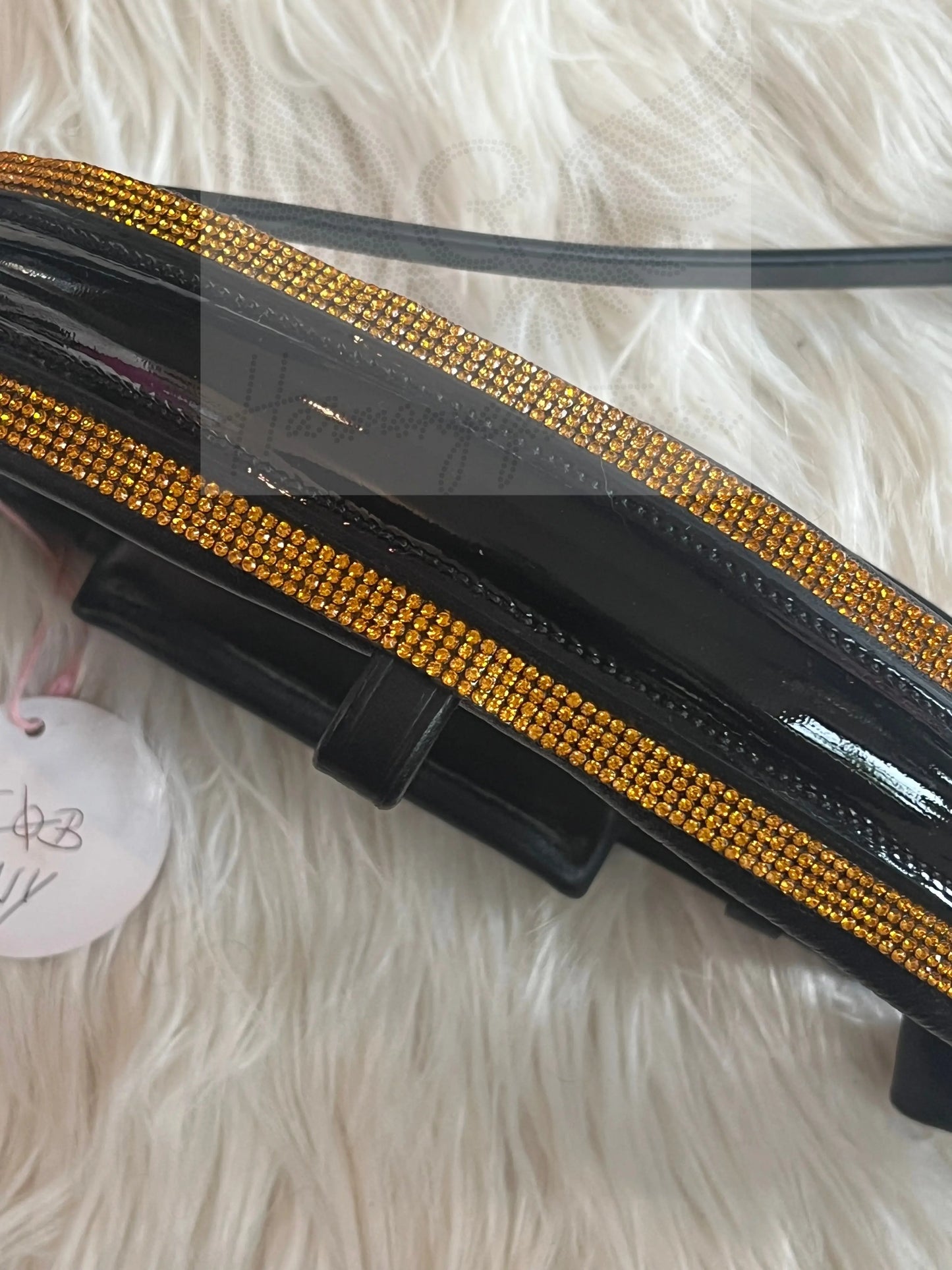 Nasenriemen Crystal in Rot, Orange oder Topaz Pony und Cob - Nasenriemen für anatomische Trensen - Ansicht 9
