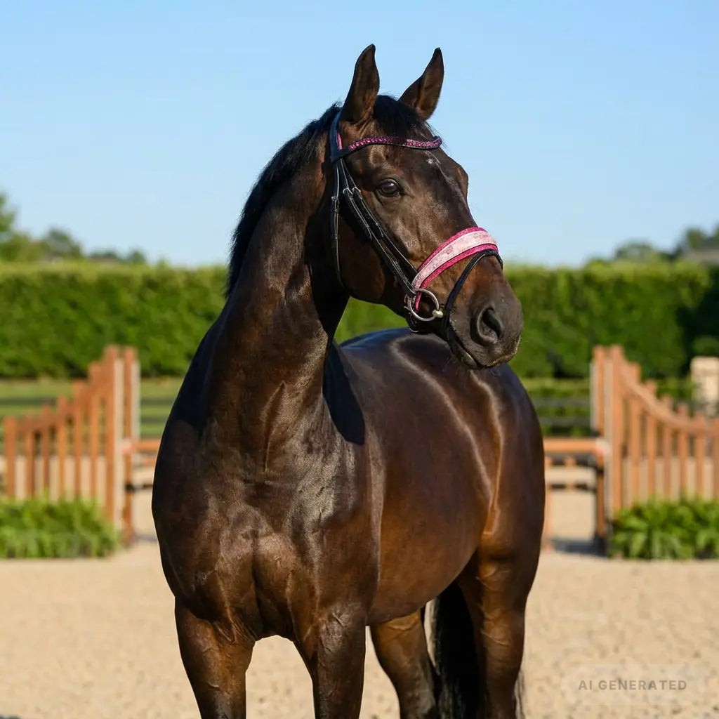 Nasenriemen „Rosé Glitter Blossom“ – mit abnehmbarem Sperrriemen CR-Harmonyequestrian