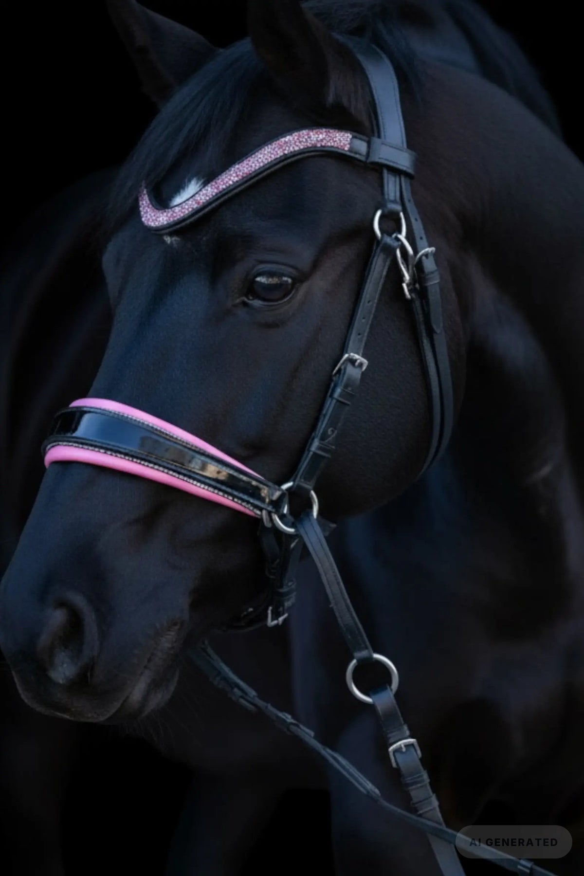 Pink Edition CR Harmonybridle gebisslos - gebisslose Trense für Pferde - Ansicht 1