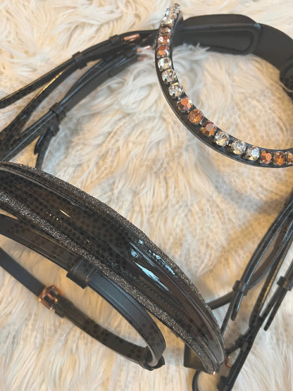 Pony-Trense „Midnight Rose“ – Lack & Crystal Dust CR-Harmonyequestrian 